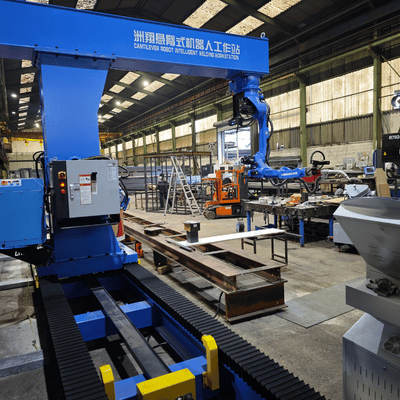 9-Axis Cantilever Welding Robot with dual positioners and rail