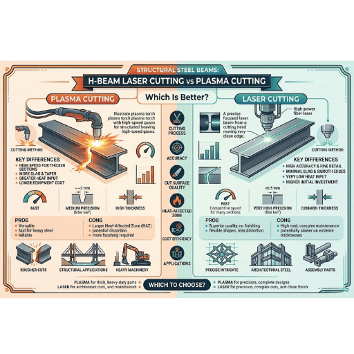 H Beam Laser Cutting vs Plasma Cutting: Which Is Better for Structural Steel?