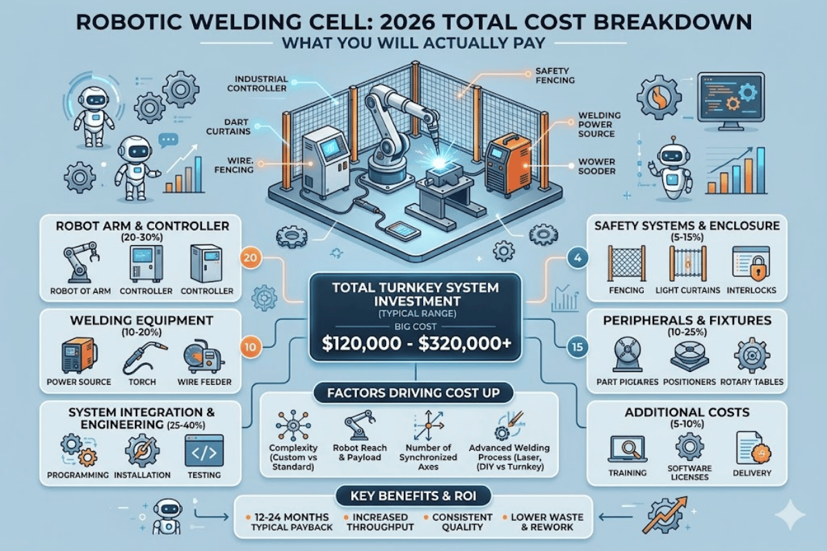 Robotic Welding Cell Cost What You Will Actually Pay in 2026