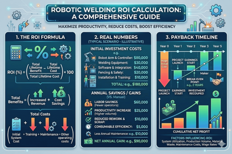 Robotic Welding ROI Calculation Formula, Real Numbers & Payback Timeline