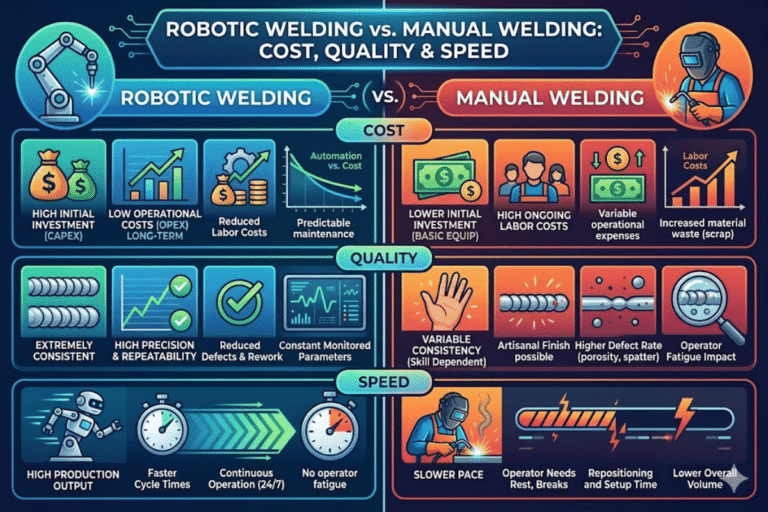 Robotic Welding vs Manual Welding Cost, Quality & Speed