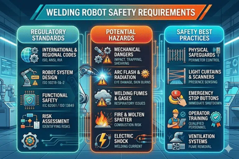 Requisitos de seguridad, peligros y mejores prácticas de robots de soldadura