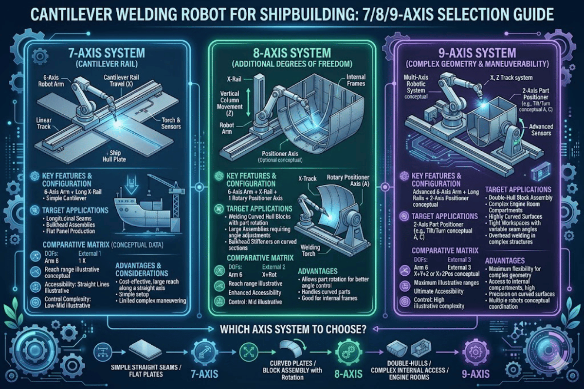 Cantilever Welding Robot for Shipbuilding 7 8 9-Axis Selection Guide
