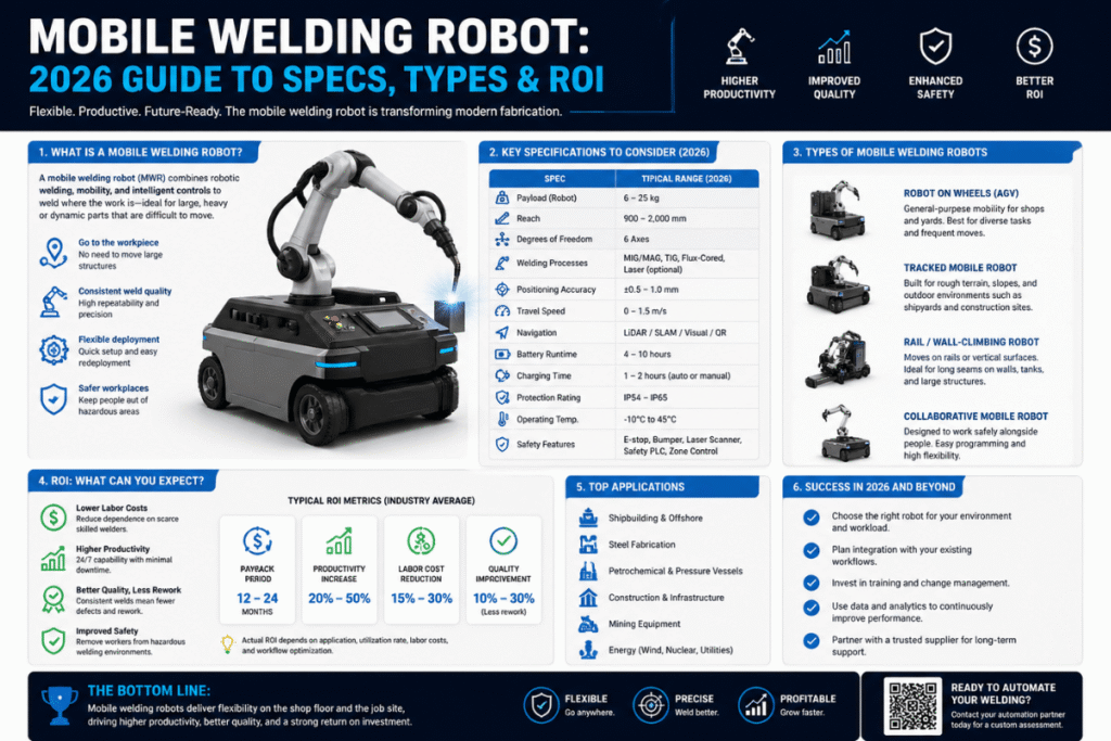 Mobile Welding Robot: 2026 Guide to Specs, Types & ROI - Zhouxiang