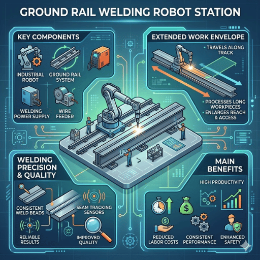 ¿qué es una estación de robots de soldadura de rieles terrestres
