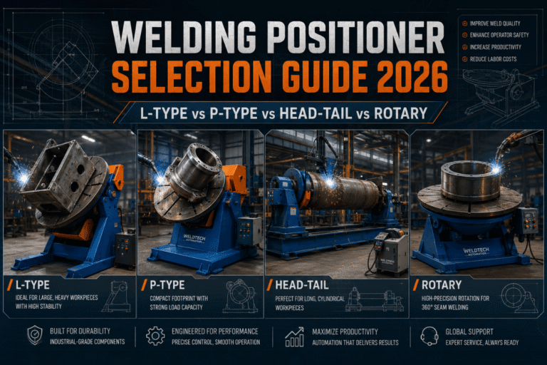 Welding Positioner Selection Guide 2026: L-Type vs P-Type vs Head-Tail vs Rotary
