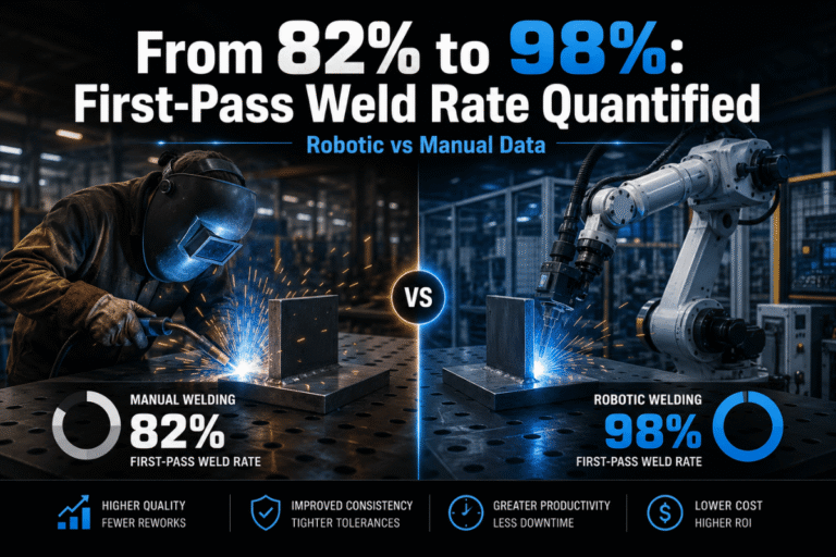 From 82% to 98%: First-Pass Weld Rate Quantified (Robotic vs Manual Data)