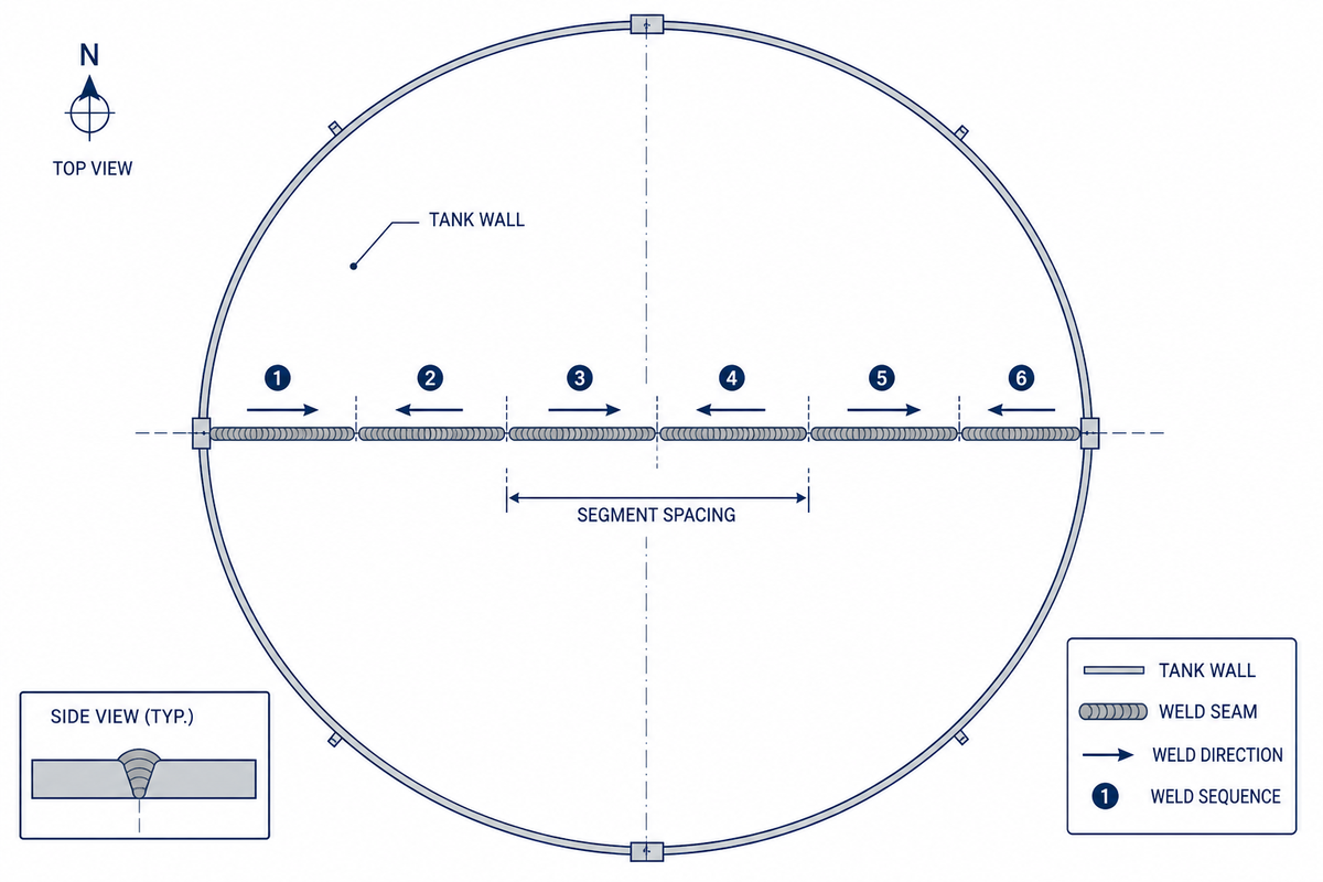 The Weld Sequence That Controls Distortion on Long Straight Seams — Zhouxiang
