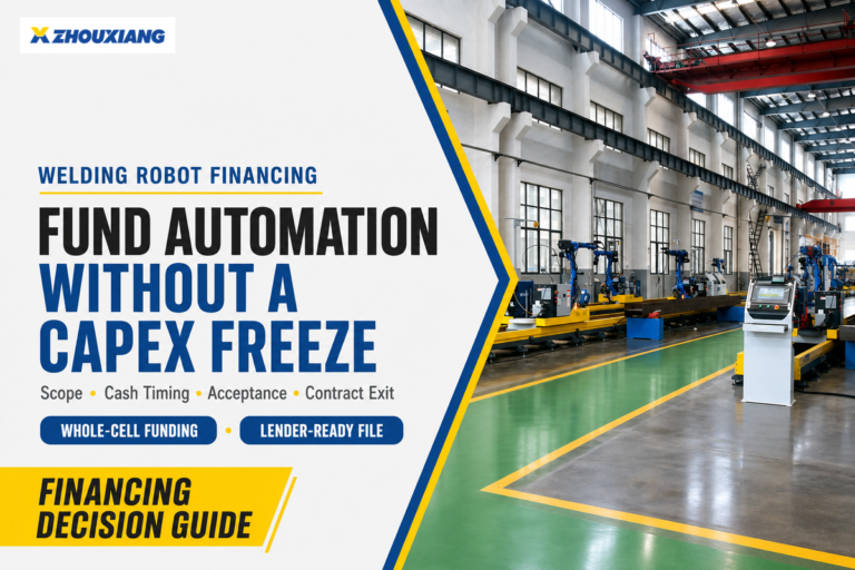 Welding robot financing and leasing options for automation projects