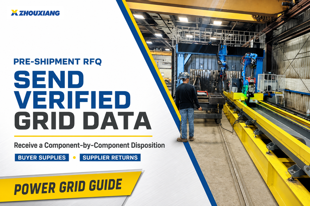 Pre-shipment RFQ electrical data for a welding robot supplier