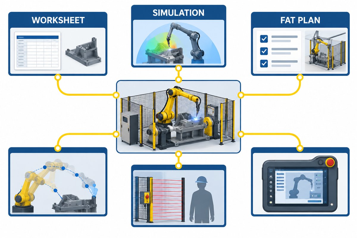 Engineering evidence converging into a reviewable robot-positioner cell concept.